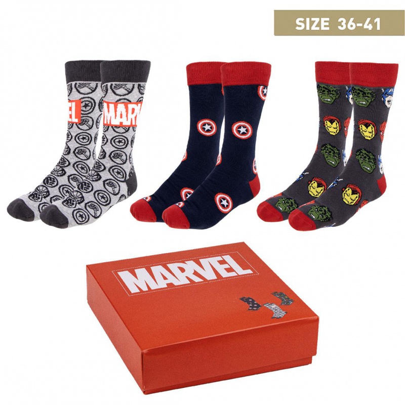 Univerzálne ponožky Marvel, Sada 3ks, veľkosť 36-41, 2900001829 Univerzálne ponožky Marvel, Sada 3ks, veľkosť 36-41, 2900001829