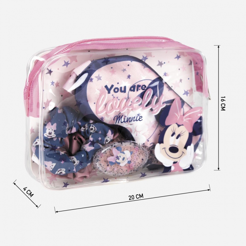 Beauty set MINNIE MOUSE (kefa, gumičky, maska na oči), 2500001924 Beauty set MINNIE MOUSE (kefa, gumičky, maska na oči), 2500001924