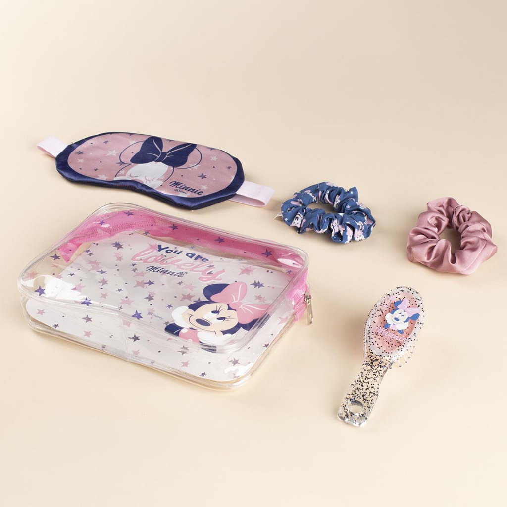 Beauty set MINNIE MOUSE (kefa, gumičky, maska na oči), 2500001924