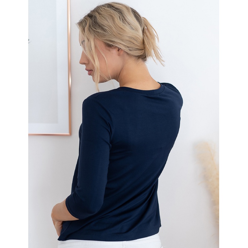 Dámsky top s 3/4 rukávom Giovanna - Color : Navy Blue Dámsky top s 3/4 rukávom Giovanna - Color : Navy Blue