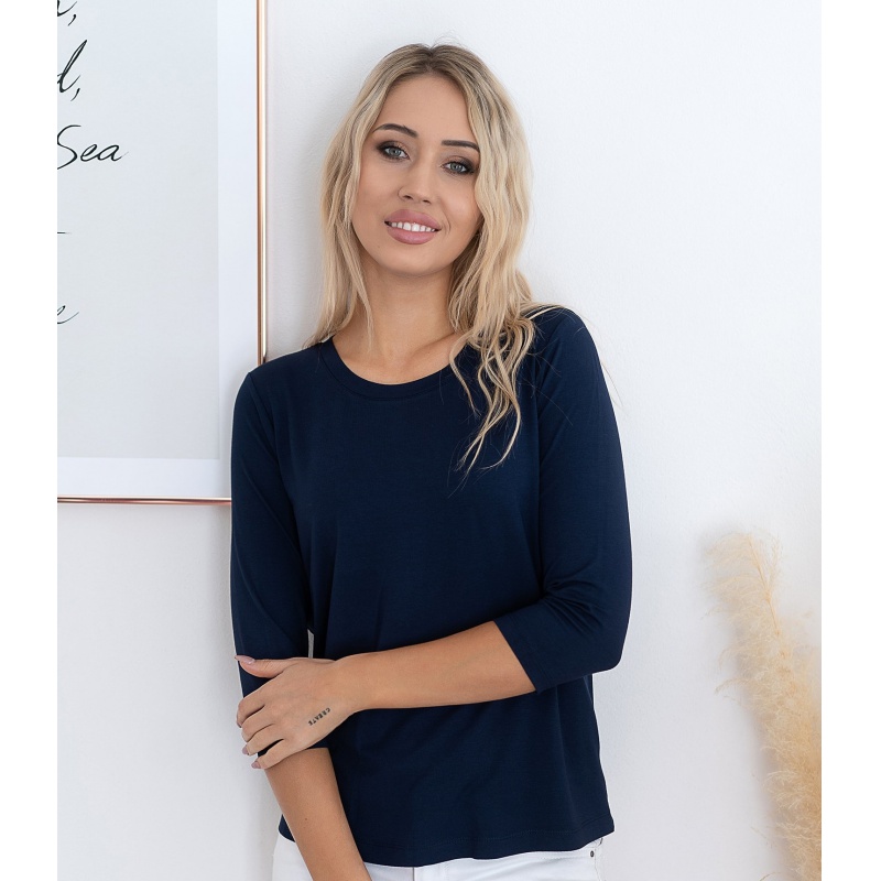 Dámsky top s 3/4 rukávom Giovanna - Color : Navy Blue Dámsky top s 3/4 rukávom Giovanna - Color : Navy Blue
