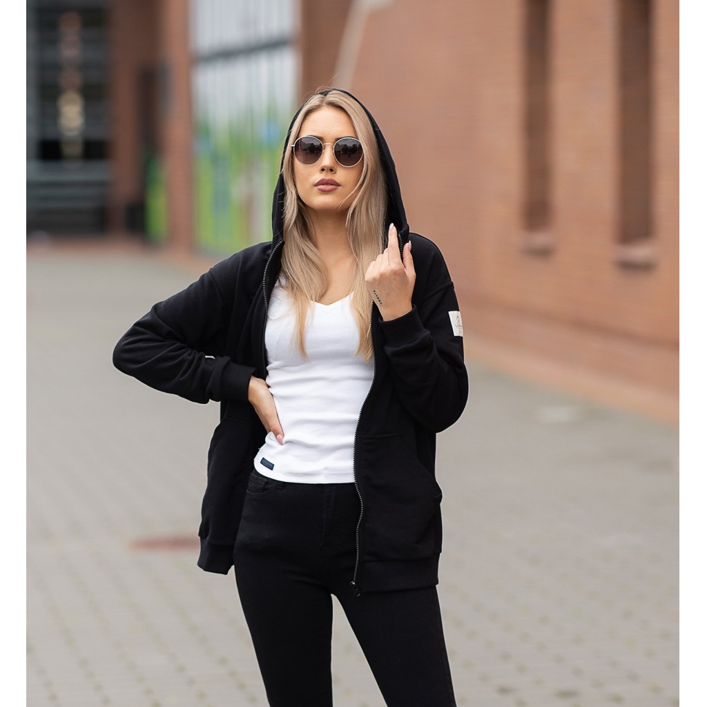 Dámská tepláková bunda Selin - Color : Black