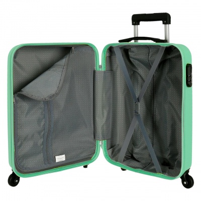 ROLL ROAD Flex Turquesa, ABS Cestovný kufor, 55x38x20cm, 35L – tyrkysový kufor ROLL ROAD Flex Turquesa, ABS Cestovný kufor, 55x38x20cm, 35L – tyrkysový kufor