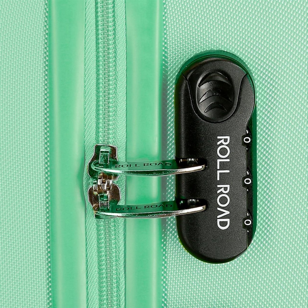 ROLL ROAD Flex Turquesa, ABS Cestovný kufor, 55x38x20cm, 35L – tyrkysový kufor