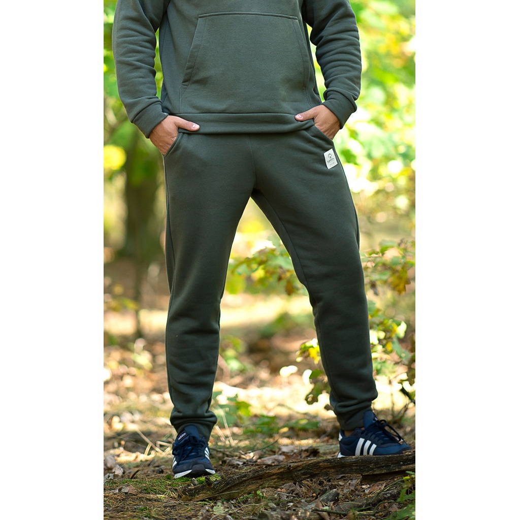 Pánske teplákové nohavice Maks - Color : Khaki