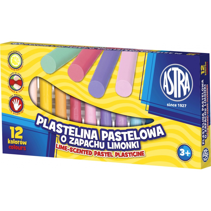 ASTRA Plastelína voňavá 12 pastelových farieb, 303114001 ASTRA Plastelína voňavá 12 pastelových farieb, 303114001
