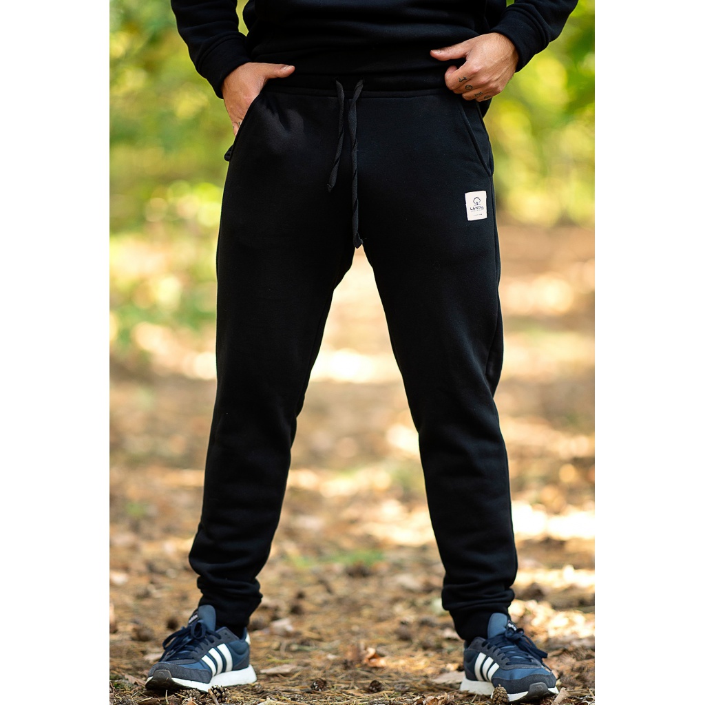 Pánske teplákové nohavice Maks - Color : Black