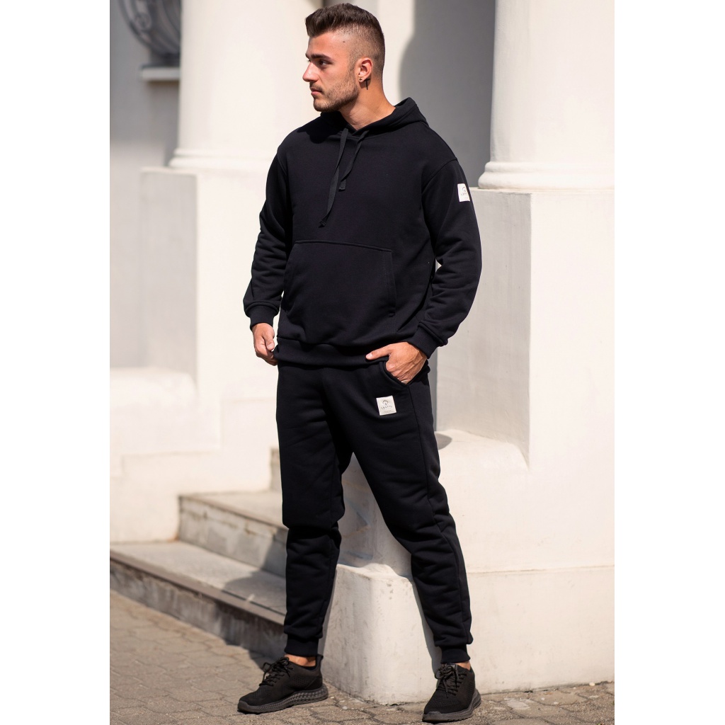 Pánská tepláková mikina hoody Alex - Color : Black