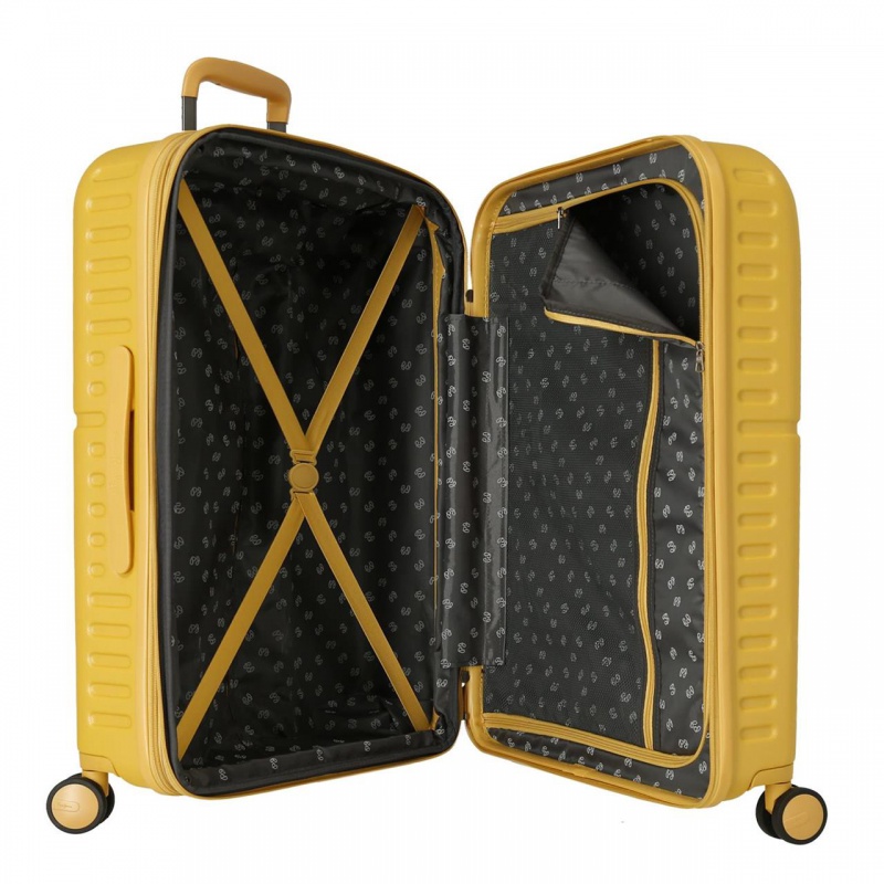 PEPE JEANS Highlight Ochre, Sada luxusných ABS cestovných kufrov 70cm/55cm, 7689523 PEPE JEANS Highlight Ochre, Sada luxusných ABS cestovných kufrov 70cm/55cm, 7689523
