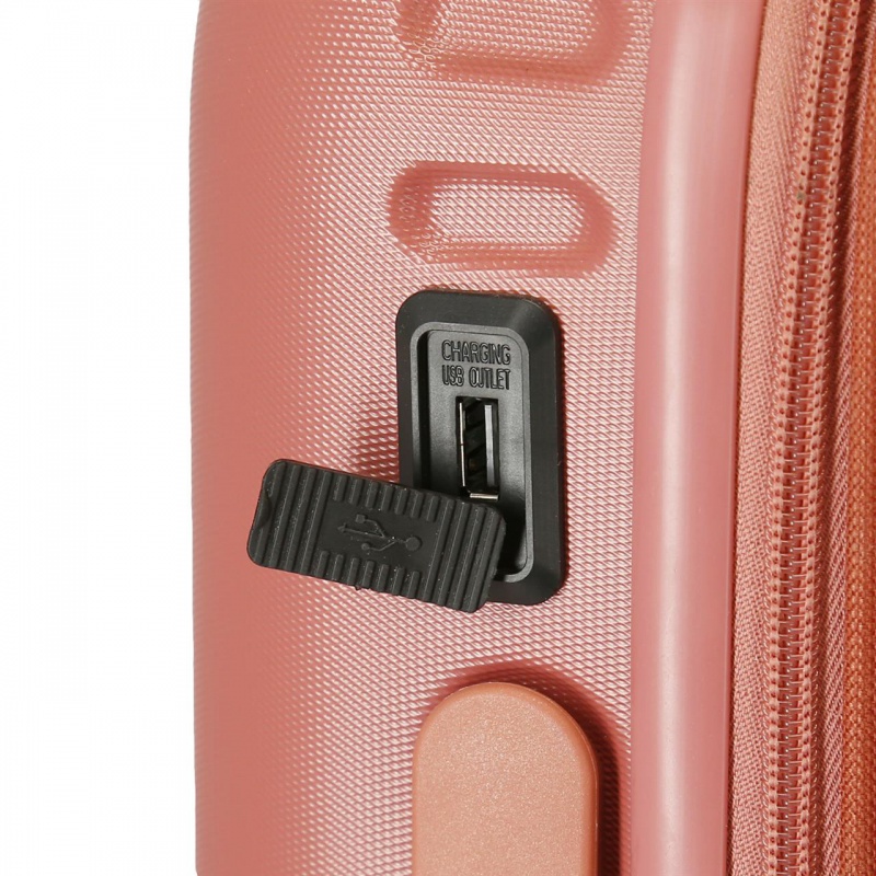 PEPE JEANS Highlight Terracota – Cestovný kufor 55×40×20 cm, 37 L (príručná batožina s expanderom)