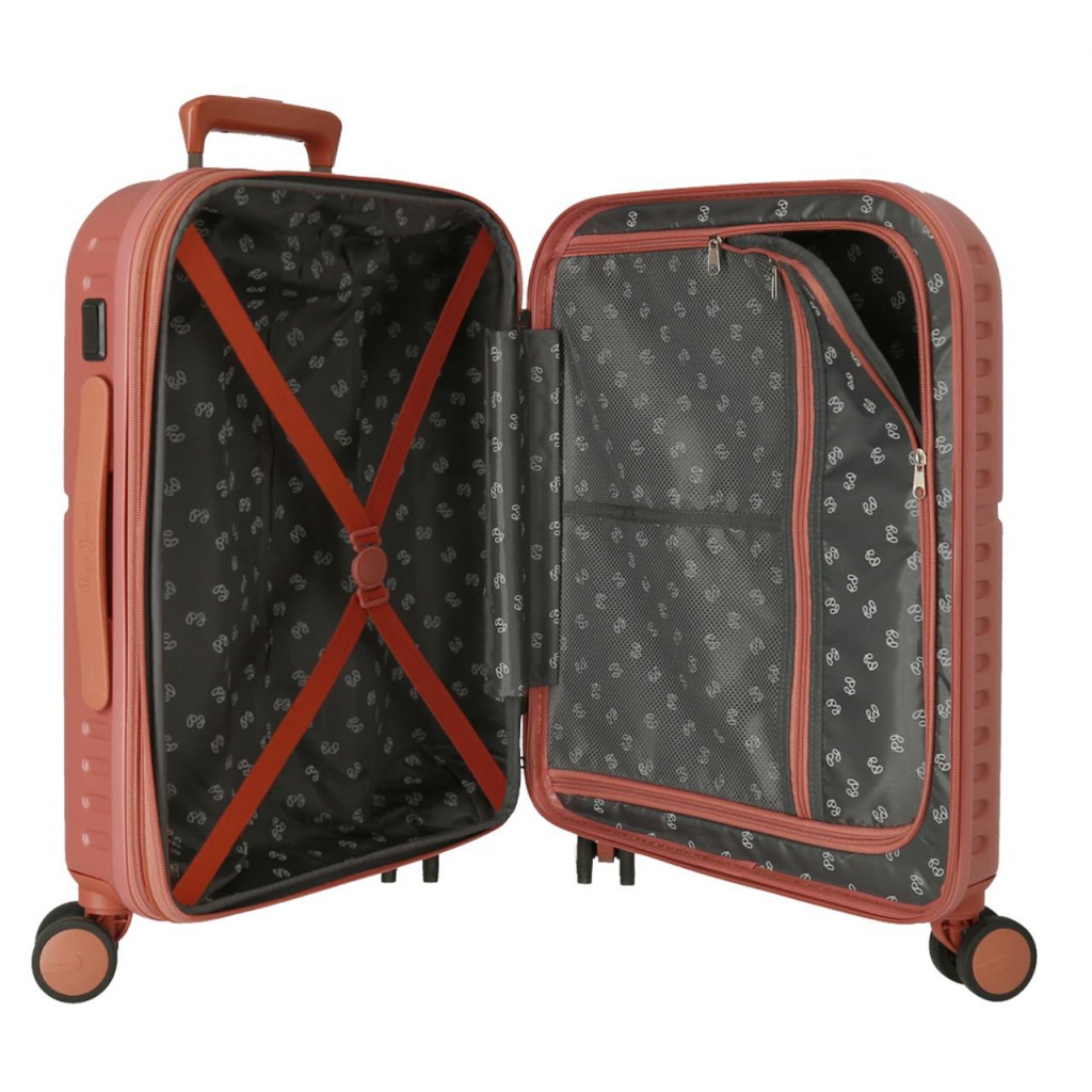 PEPE JEANS Highlight Terracota – Cestovný kufor 55×40×20 cm, 37 L (príručná batožina s expanderom)