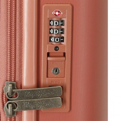 PEPE JEANS Highlight Terracota, Sada luxusních ABS cestovních kufrů 70cm/55cm, 7689526 PEPE JEANS Highlight Terracota, Sada luxusních ABS cestovních kufrů 70cm/55cm, 7689526