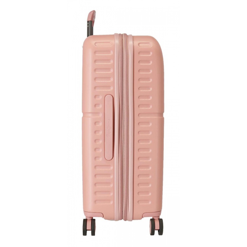 PEPE JEANS Highlight Rosa Claro, Sada luxusních ABS cestovních kufrů 70cm/55cm, 7689524 PEPE JEANS Highlight Rosa Claro, Sada luxusních ABS cestovních kufrů 70cm/55cm, 7689524