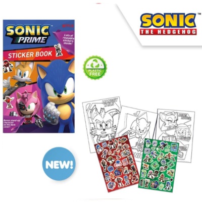 Kreativní set Ježek Sonic (omalovánky, samolepky), SN00013 Kreativní set Ježek Sonic (omalovánky, samolepky), SN00013