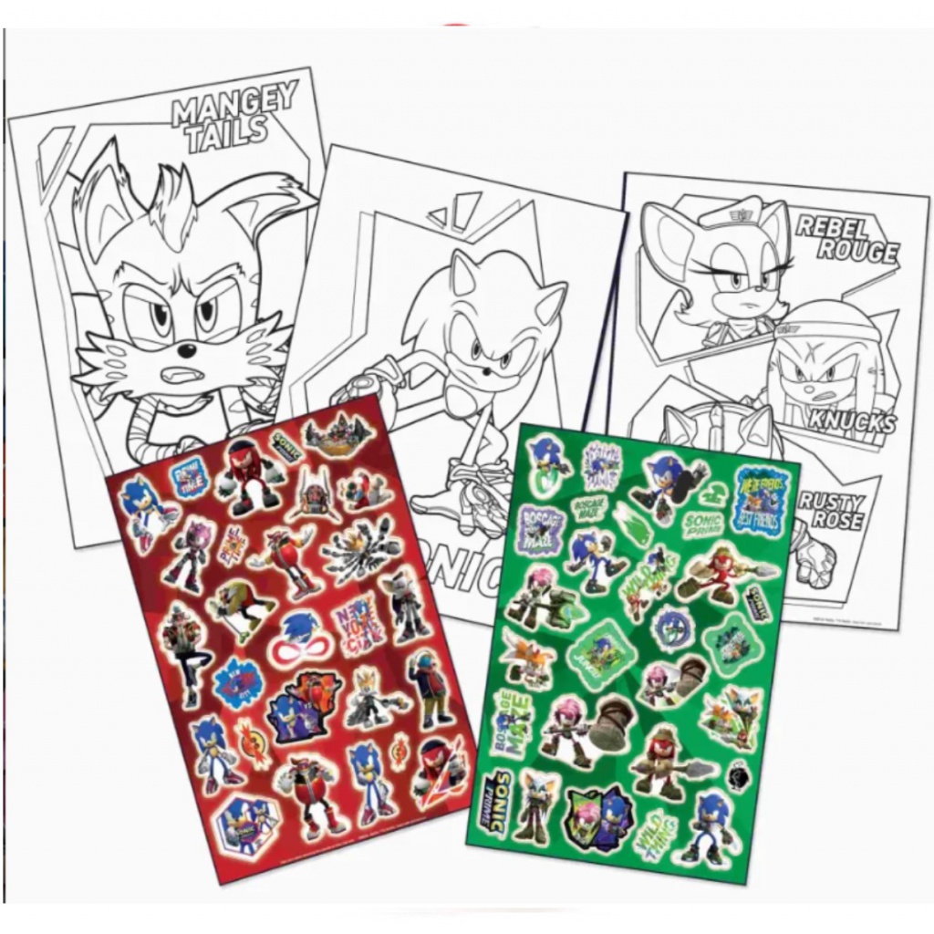 Kreatívny set Ježko Sonic (omaľovánky, samolepky), SN00013