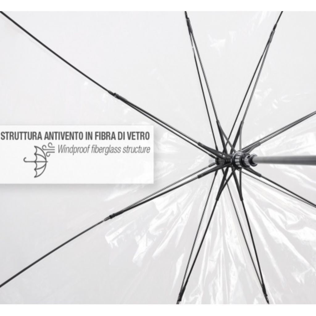 Automatický deštník Perletti Border Transparent, 26387