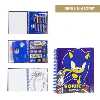 Kreatívny set Ježko Sonic – omaľovánky, voskovky, fixky ✓