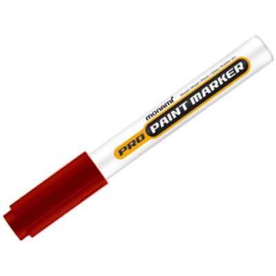 Profesionálny popisovač Monami Pro Paint Marker, 2mm, Červený Profesionálny popisovač Monami Pro Paint Marker, 2mm, Červený