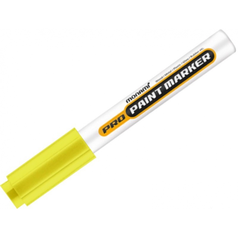Profesionálny popisovač Monami Pro Paint Marker, 2mm, Žltý Profesionálny popisovač Monami Pro Paint Marker, 2mm, Žltý