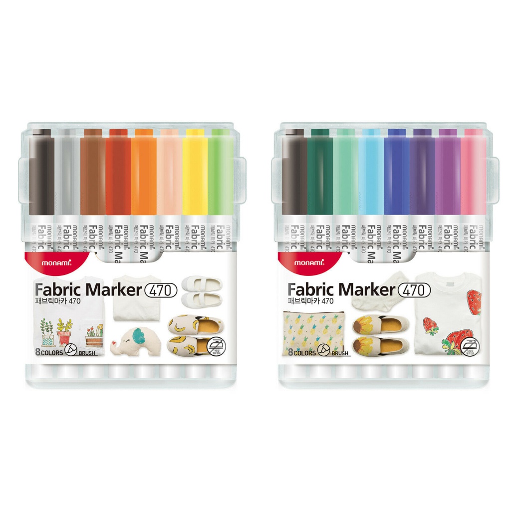 Sada textilných popisovačov Monami FABRIC MARKER 470 – 15+1 ks | Fixky na textil ✓