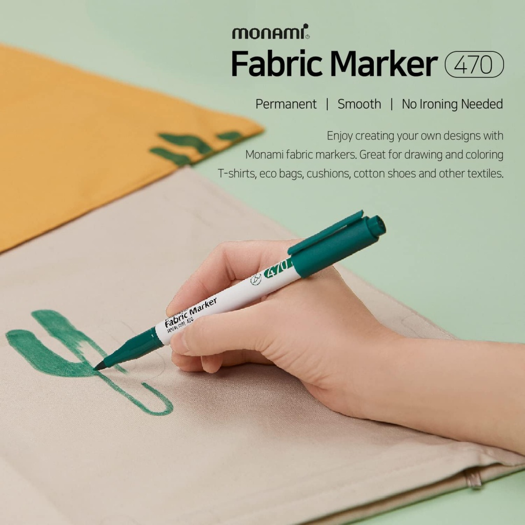 Sada textilných popisovačov Monami FABRIC MARKER 470 – 15+1 ks | Fixky na textil ✓