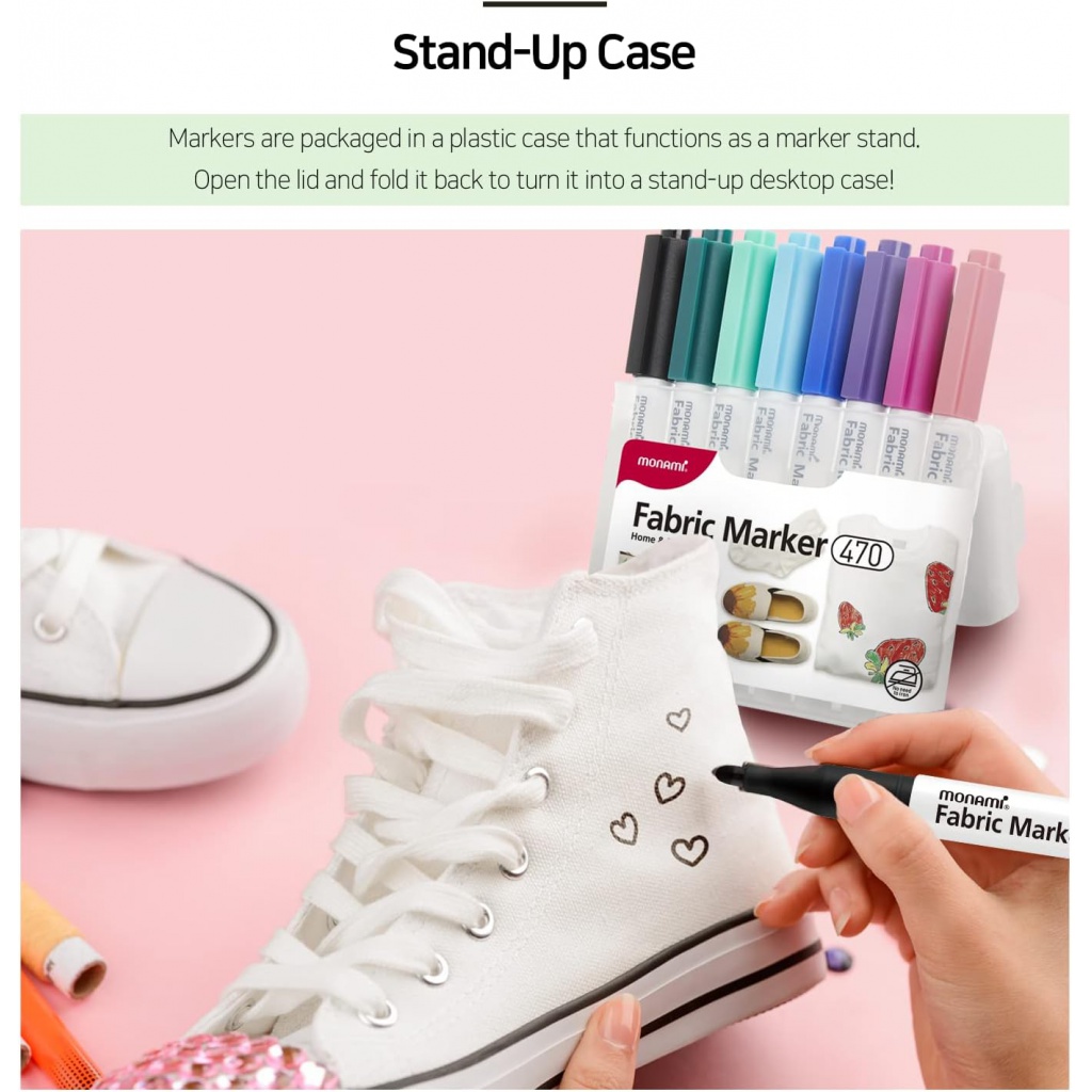 MONAMI Sada popisovačů na textil FABRIC MARKER 470, 15+1ks