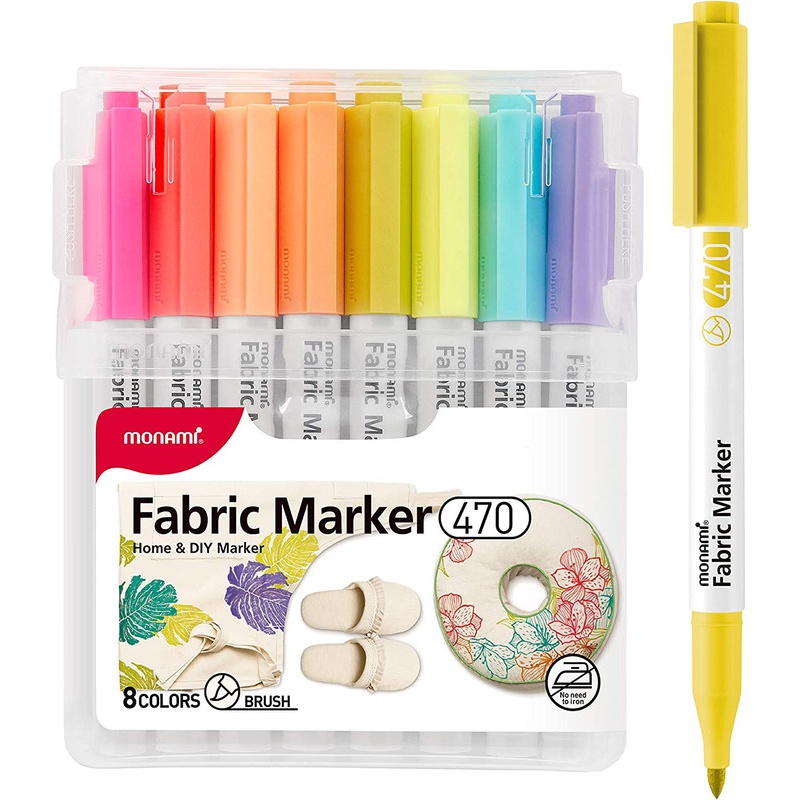 MONAMI Sada popisovačů na textil FABRIC MARKER 470, Pastel 8ks, 20500055260 MONAMI Sada popisovačů na textil FABRIC MARKER 470, Pastel 8ks, 20500055260