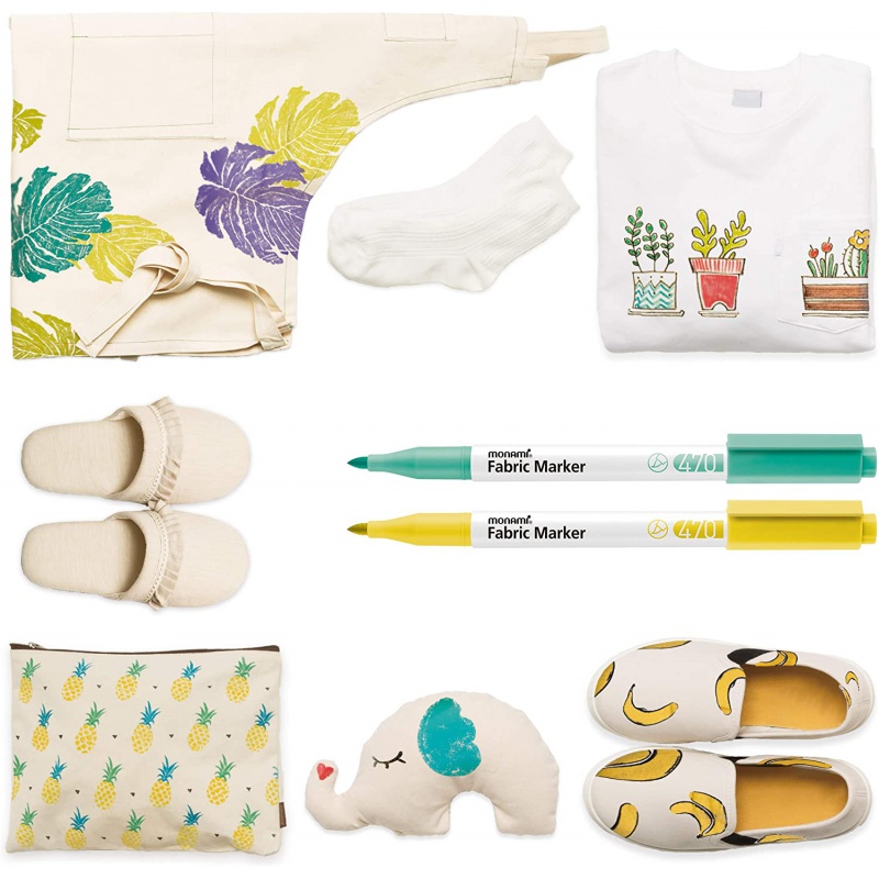 MONAMI Sada popisovačů na textil FABRIC MARKER 470, Pastel 8ks, 20500055260 MONAMI Sada popisovačů na textil FABRIC MARKER 470, Pastel 8ks, 20500055260
