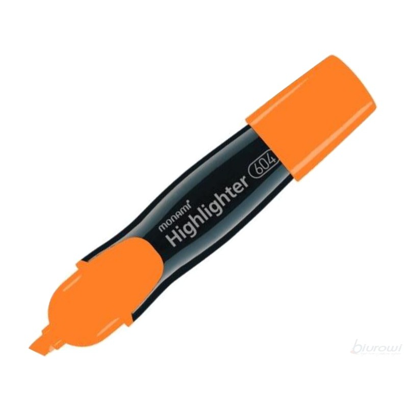 Zvýrazňovač Monami 604, šikmý hrot 1-6mm, Oranžový Zvýrazňovač Monami 604, šikmý hrot 1-6mm, Oranžový