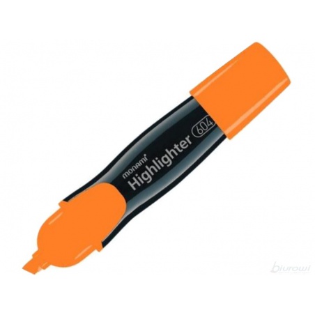 Zvýrazňovač Monami 604, šikmý hrot 1-6mm, Oranžový