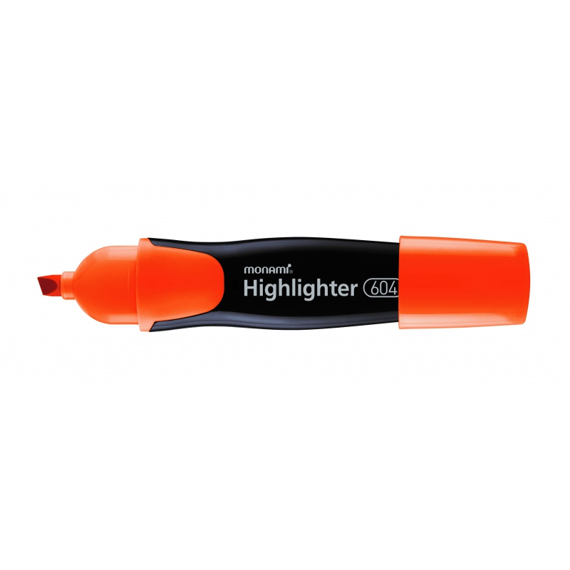 Zvýrazňovač Monami 604, šikmý hrot 1-6mm, Oranžový Zvýrazňovač Monami 604, šikmý hrot 1-6mm, Oranžový