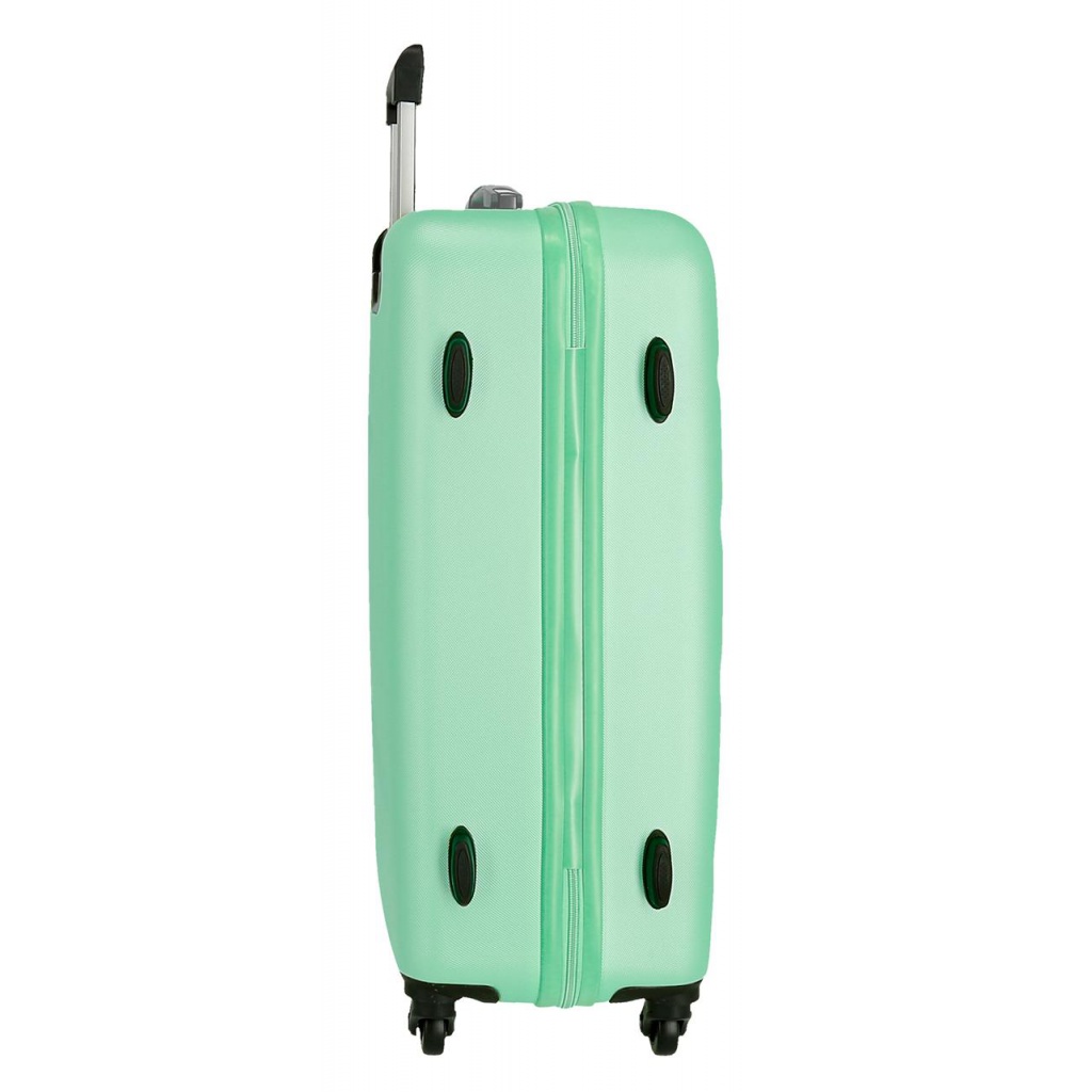 ROLL ROAD Flex Turquesa, ABS Cestovný kufor 65x46x23cm, 56L – stredný kufor s otočnými kolieskami a číselným zámkom