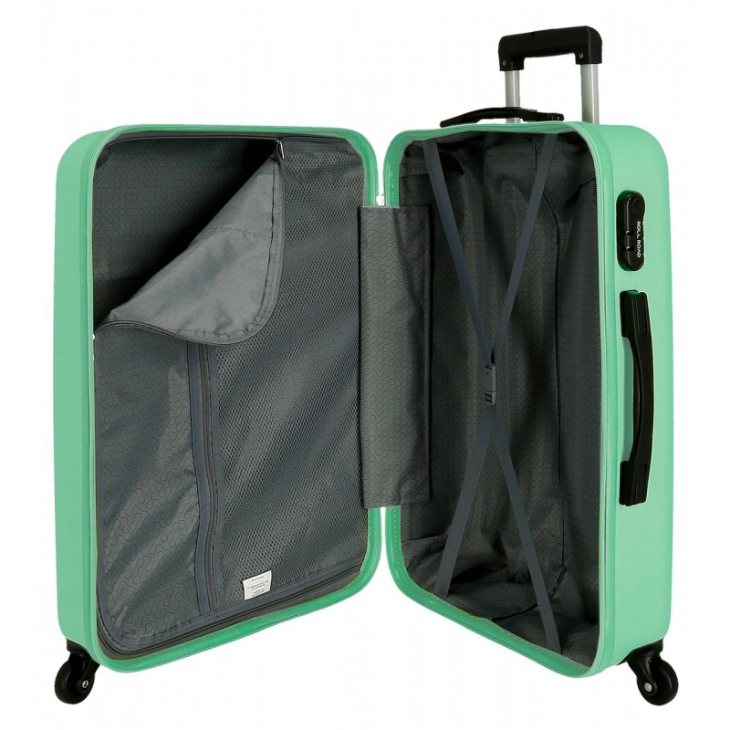 ABS Cestovný kufor ROLL ROAD FLEX Turquesa, 65x46x23cm, 56L, 584926B (medium) ABS Cestovný kufor ROLL ROAD FLEX Turquesa, 65x46x23cm, 56L, 584926B (medium)