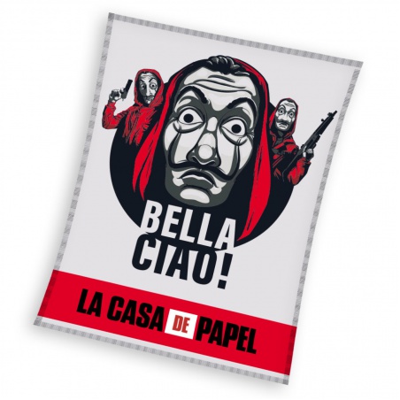 Flísová deka 150/200cm MONEY HEIST (LA CASA DE PAPEL), LCDP211023