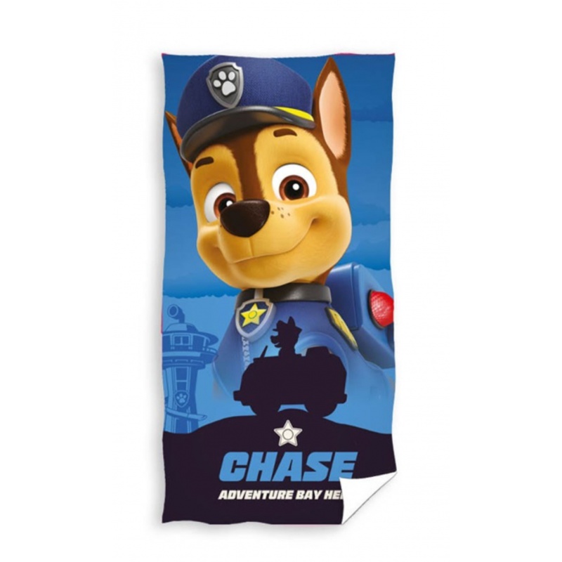 Bavlnená osuška 70/140cm Carbotex Paw Patrol Chase, PAW235115 Bavlnená osuška 70/140cm Carbotex Paw Patrol Chase, PAW235115