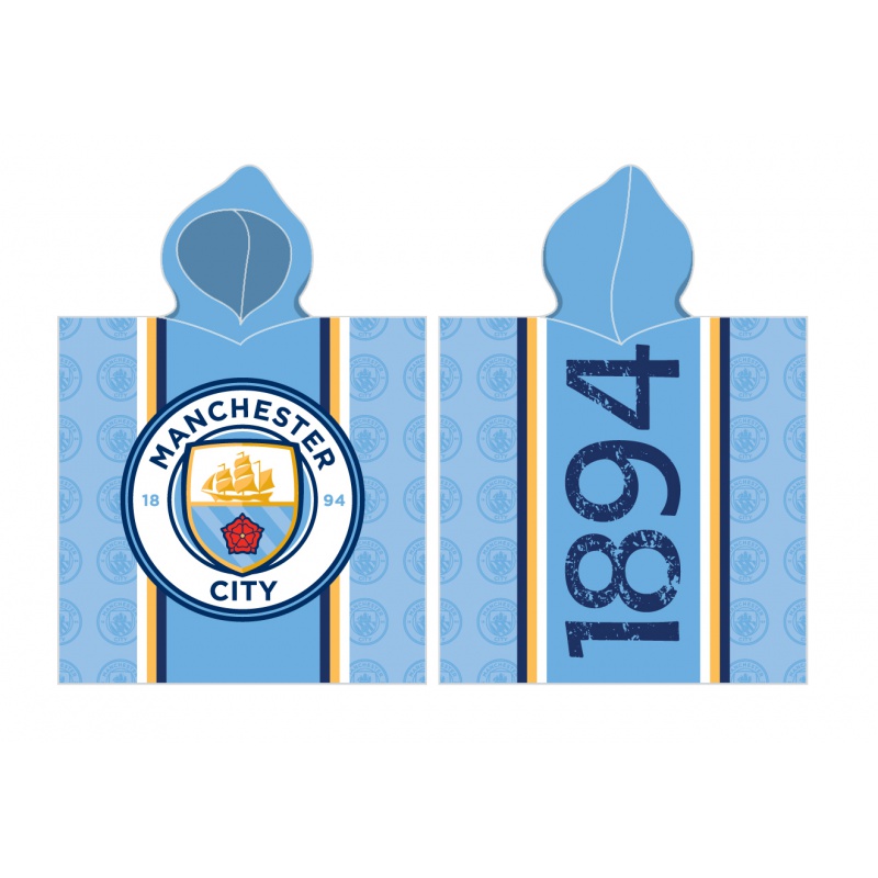 Bavlnené pončo 60/120cm Manchester City, MCFC162002 Bavlnené pončo 60/120cm Manchester City, MCFC162002