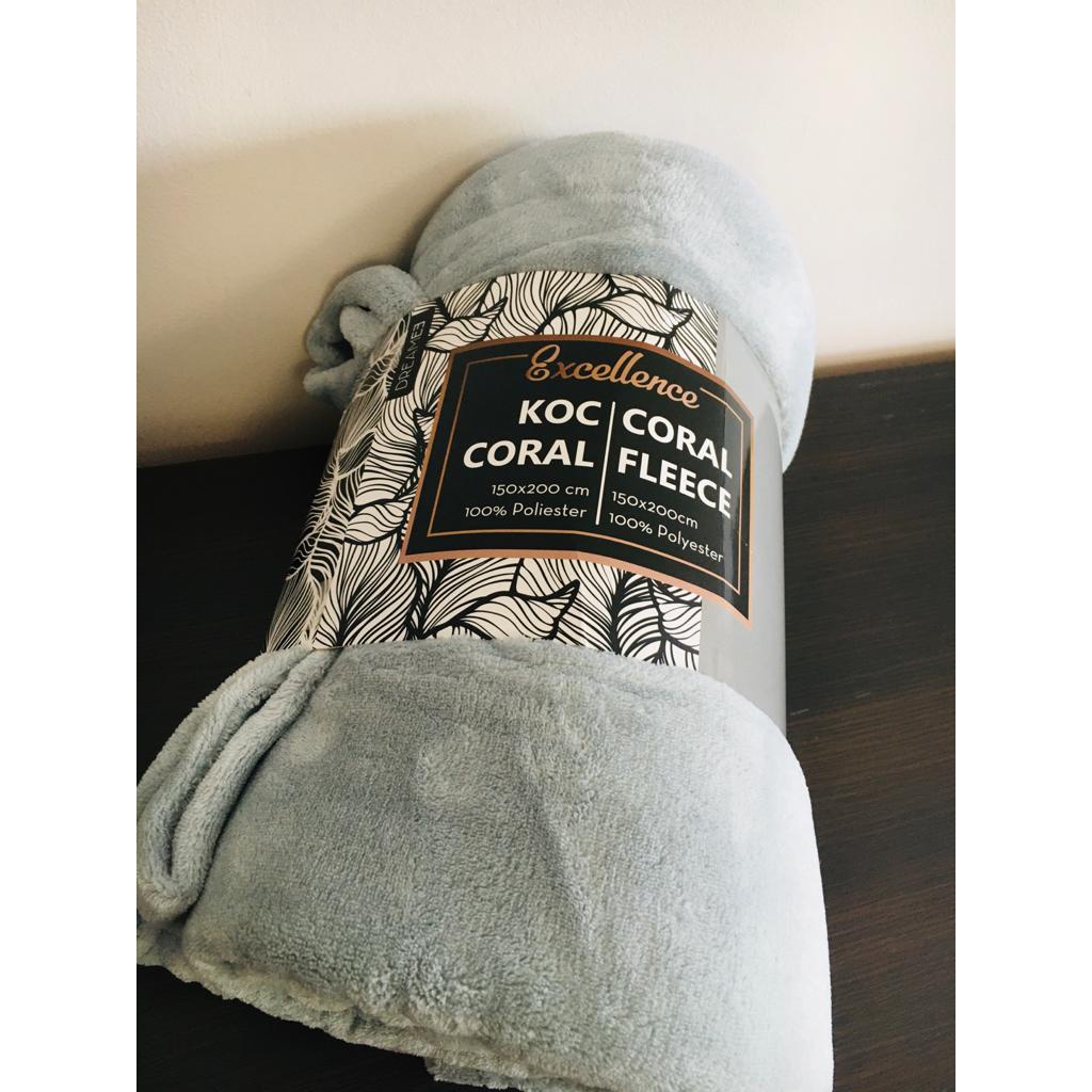 CARBOTEX Supersoft fleecová deka CORAL 150/200cm, šedá, FLEECE201003