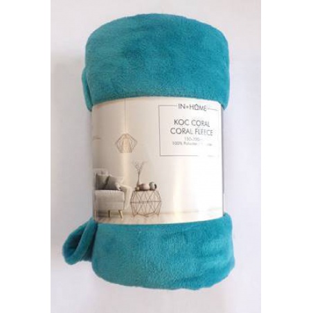 CARBOTEX Supersoft fleecová deka CORAL 150/200cm, tyrkysová modrá, FLEECE201014