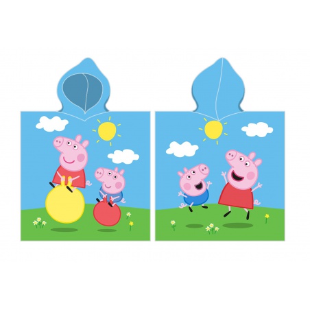 Bavlnené pončo 55/110cm Carbotex Peppa Pig, PP223022