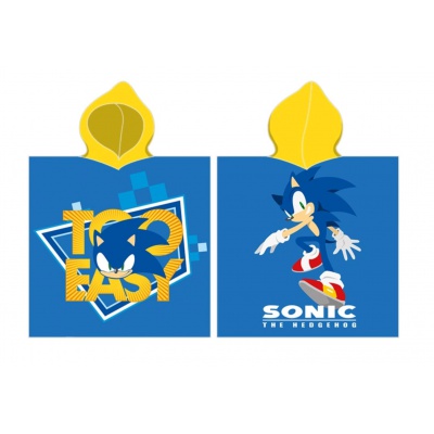 Bavlnené pončo 55/110cm Carbotex Ježko Sonic, SONIC237007