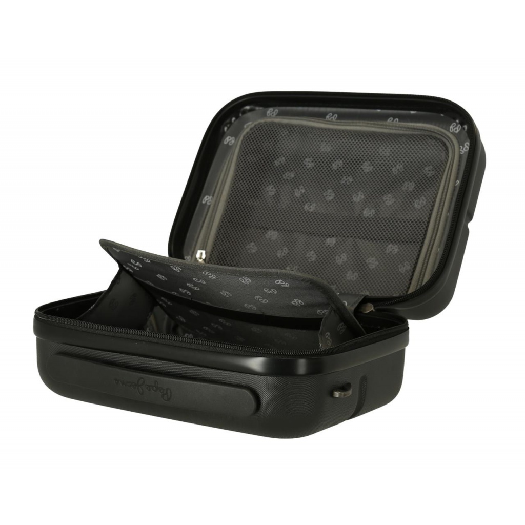 PEPE JEANS Highlight Negro – Kozmetický kufrík 21×29×15 cm, 9 L (čierny ABS cestovný kufrík)
