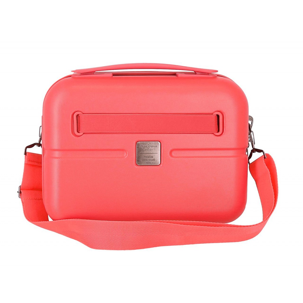 PEPE JEANS Highlight Coral – Kozmetický kufrík 21×29×15 cm, 9 L (štýlový cestovný doplnok)