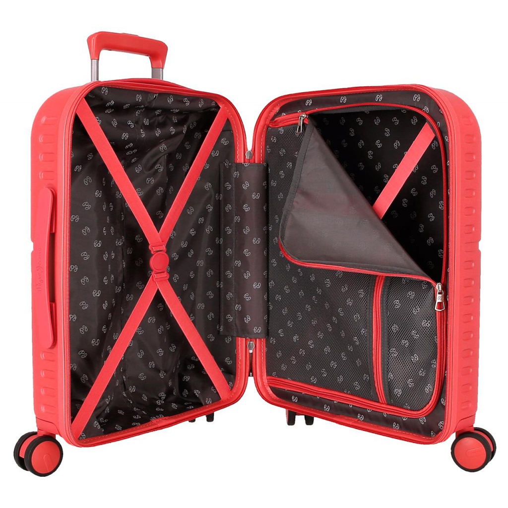 PEPE JEANS Highlight Coral – Cestovný kufor 55×40×20 cm, 37 L (príručná batožina)