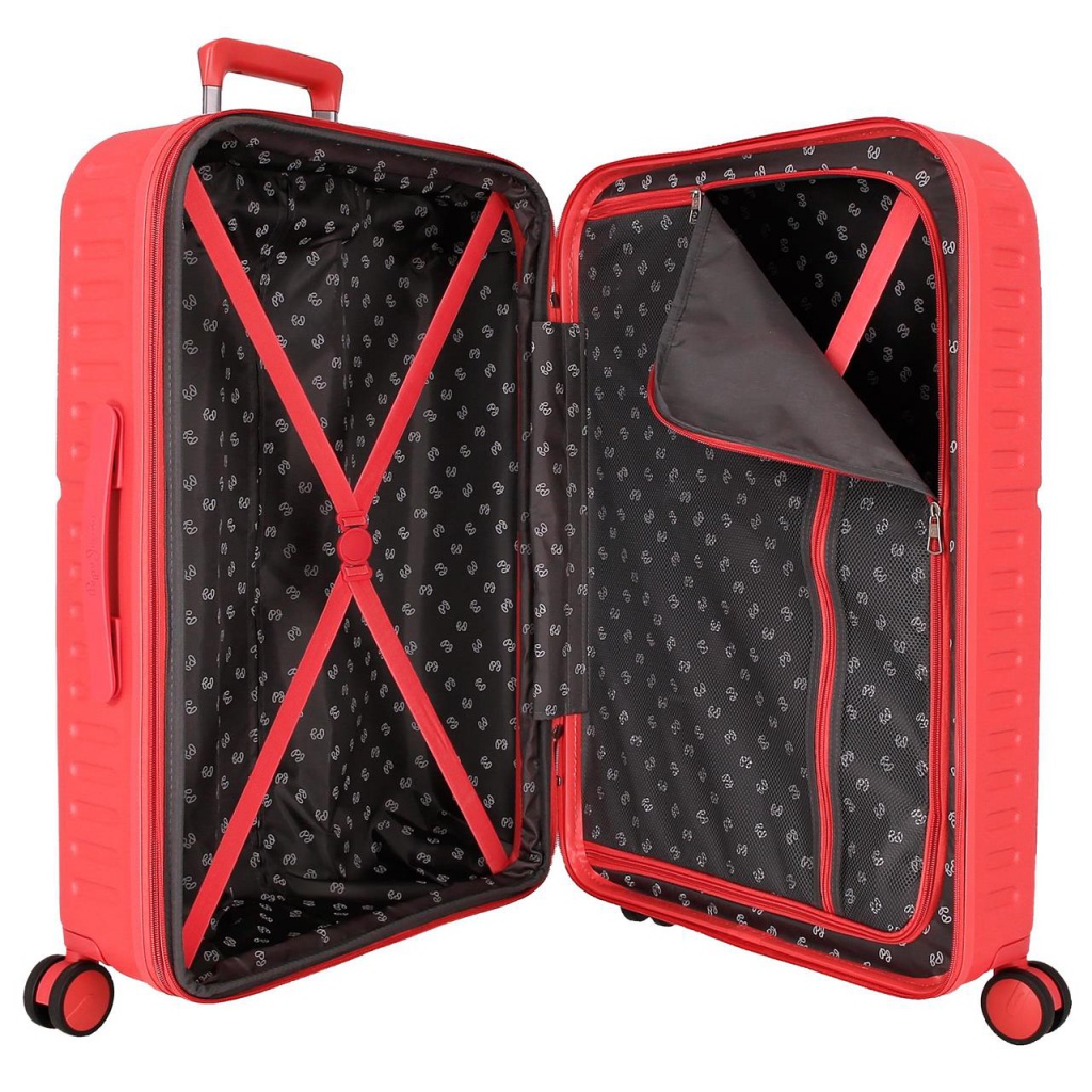 PEPE JEANS Highlight Coral, Sada luxusních ABS cestovních kufrů 70cm/55cm,768952D