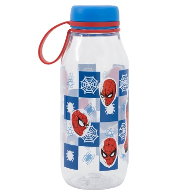 plastova-lahev-se-silikonovym-poutkem-spiderman-460ml-74782