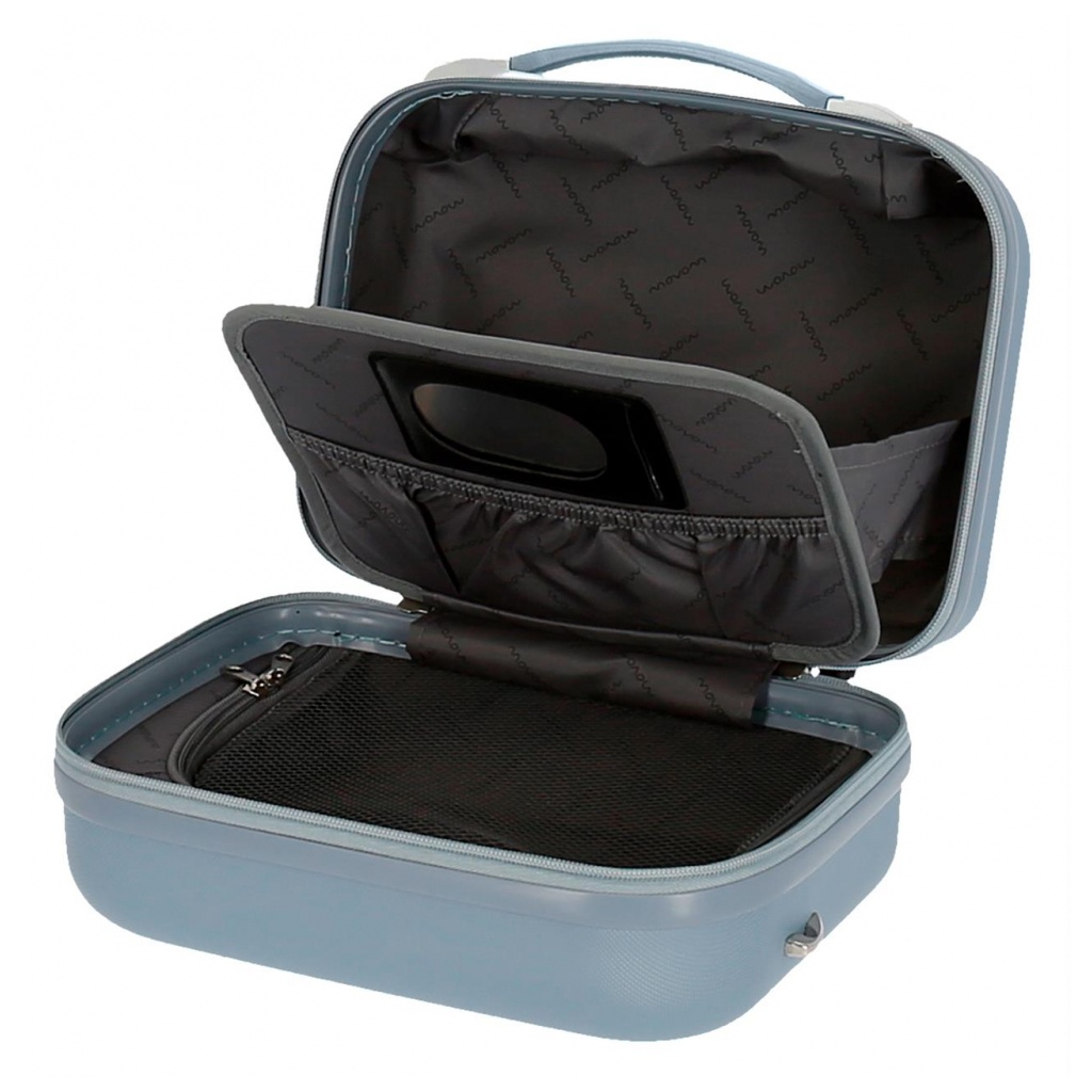 Movom Riga Light Blue, ABS Cestovný kozmetický kufrík, 9 L – praktický a kompaktný