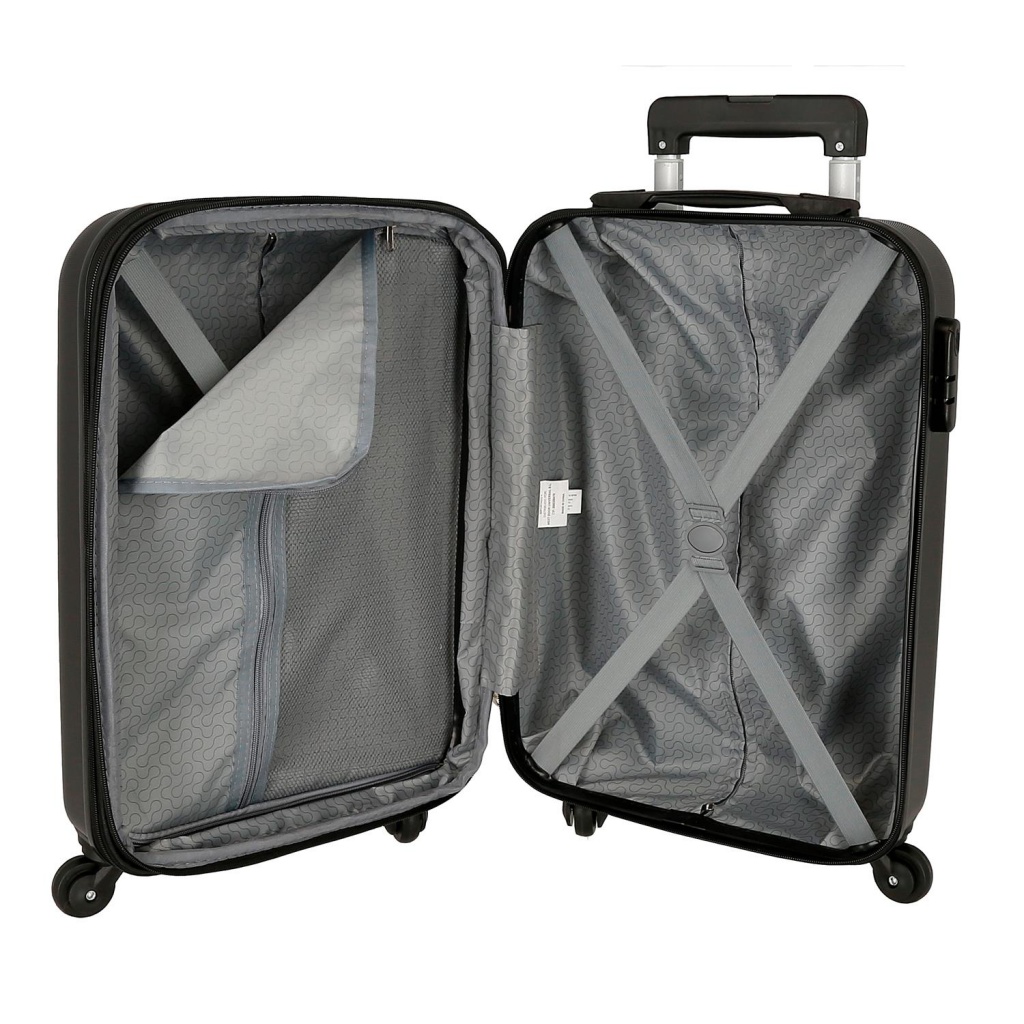 ROLL ROAD Flex Black – ľahký ABS príručný kufor 55×38×20 cm, 35 l, otočné kolieska | ZdenkaTri.sk