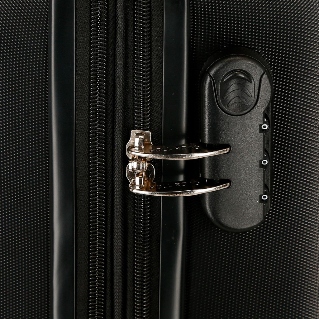 ROLL ROAD Flex Black – ľahký ABS príručný kufor 55×38×20 cm, 35 l, otočné kolieska | ZdenkaTri.sk