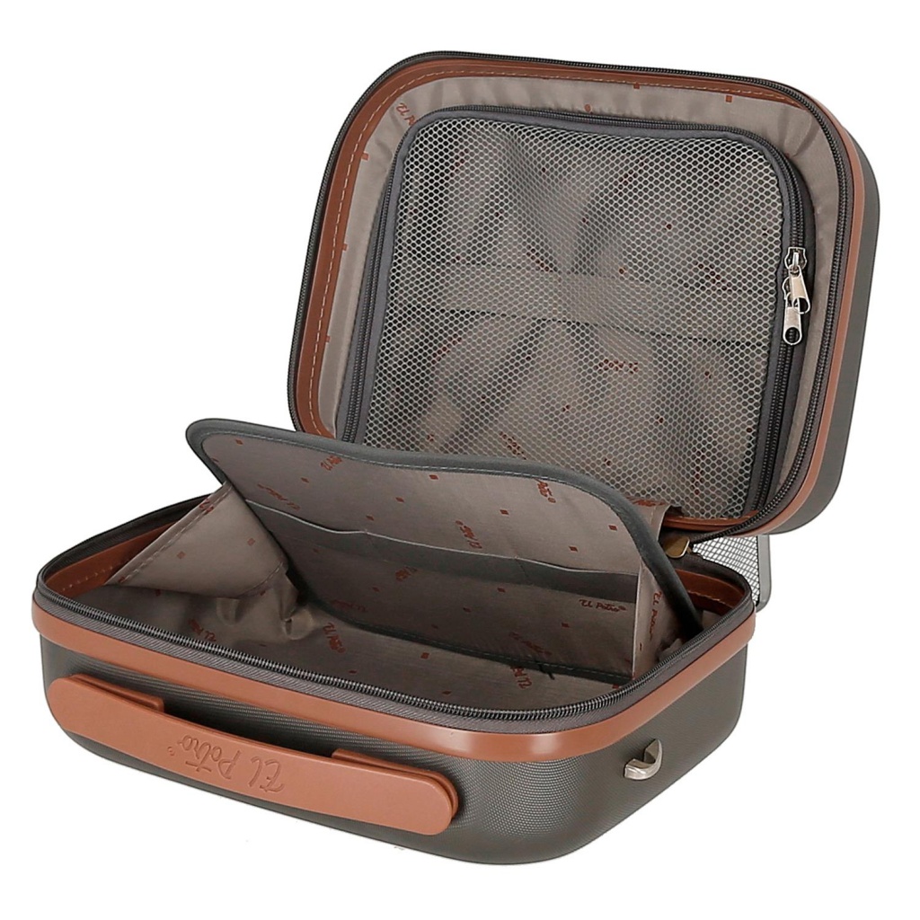 EL POTRO Ocuri Grey, Cestovní kosmetický příruční kufřík, 21x29x15cm, 5123921