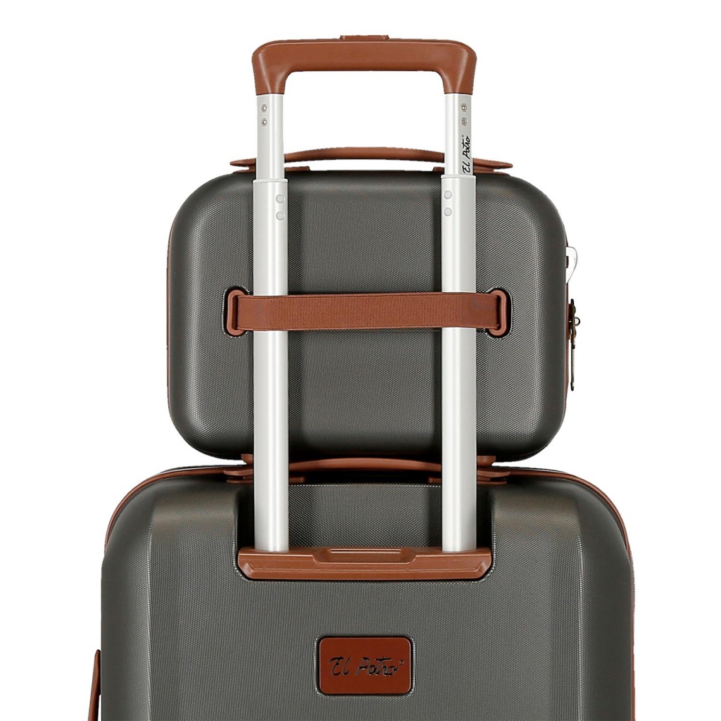 EL POTRO Ocuri Grey, Cestovní kosmetický příruční kufřík, 21x29x15cm, 5123921